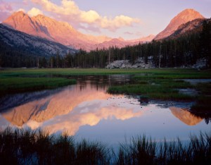 Mount Mendel, Mount Darwin and the Hermit, Evolution Valley, Kings Canyon National Park, Sierra Nevada, California